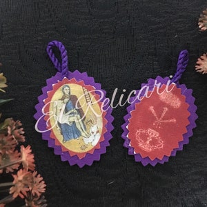 Purple Scapular of Benediction and Protection made of WOOL - Etsy México