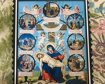 Laminated Card, Our Lady of Sorrows.