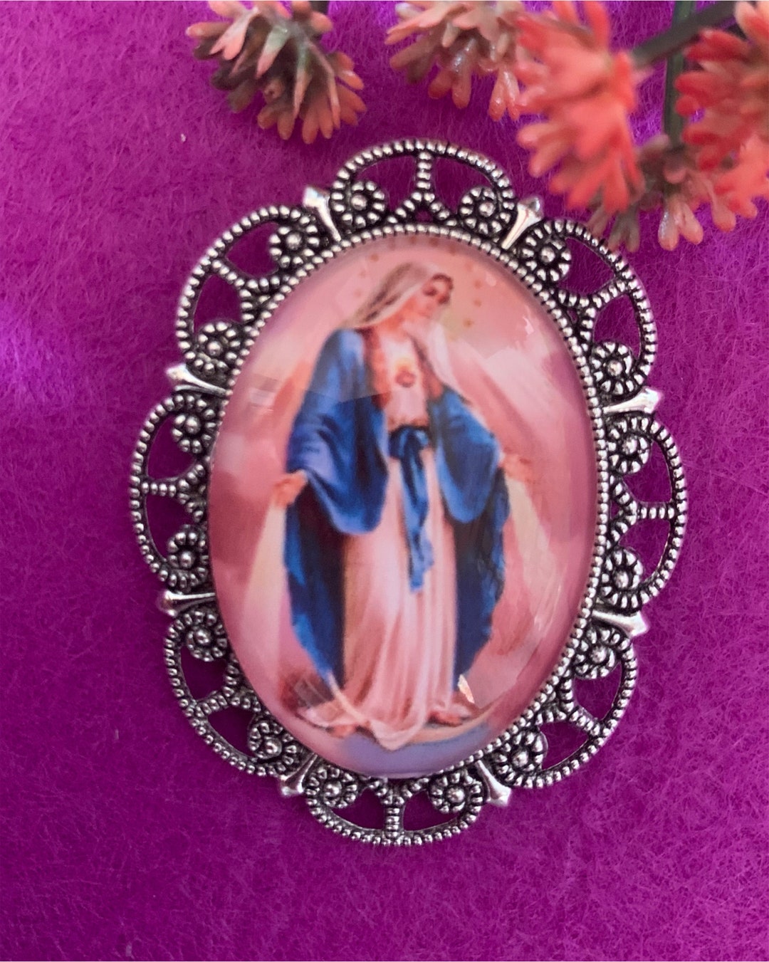 Our Lady of the Miraculous Medal. Brooches. - Etsy