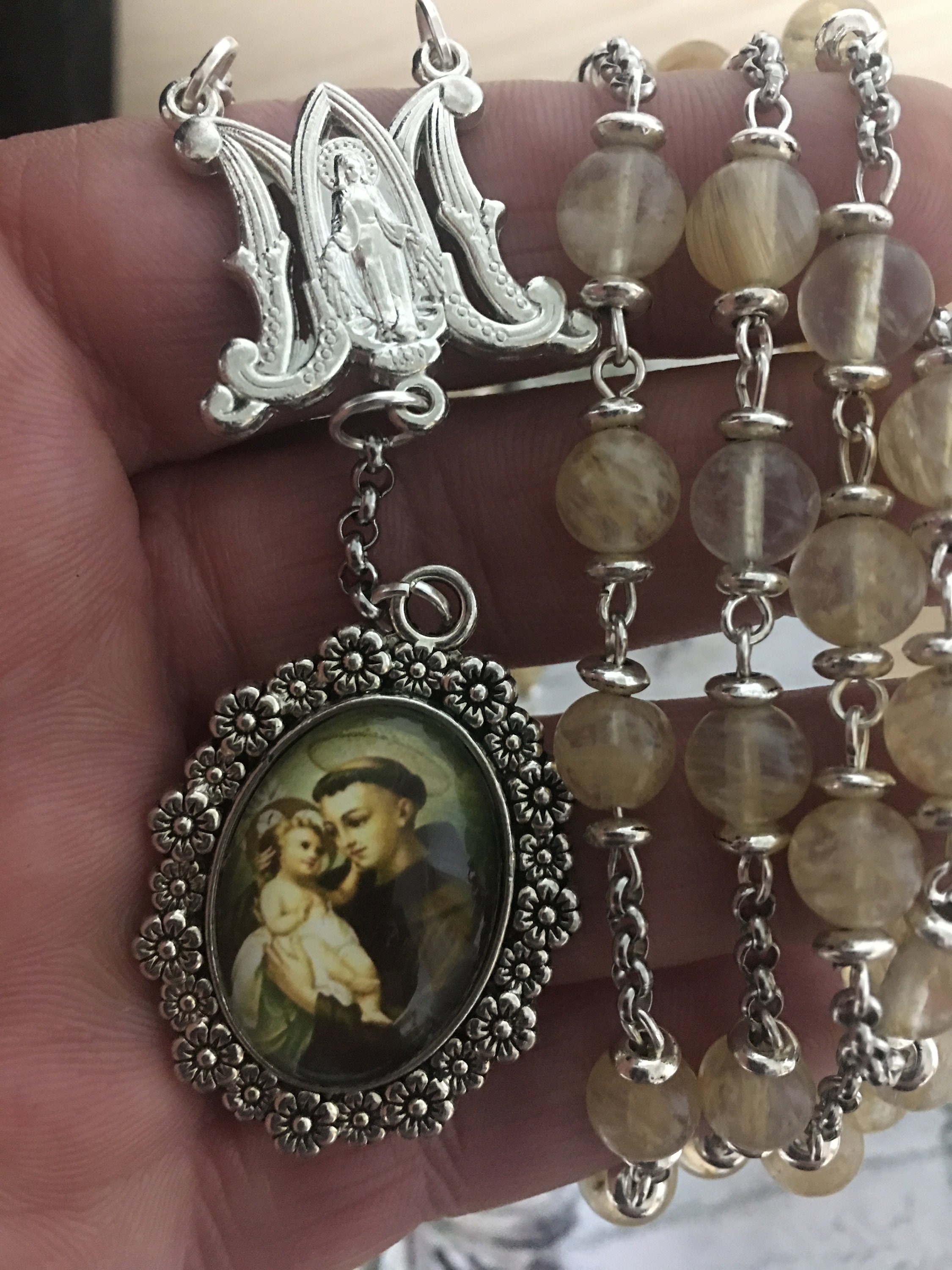 Chaplets to San Antonio De Padua. Rosaries Etsy UK