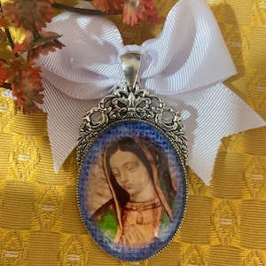 VIRGIN OF GUADALUPE. Medallion, Brooch.