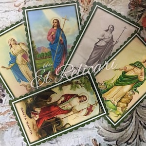 Sint Martha van Bethanië. Gelamineerde kaarten.