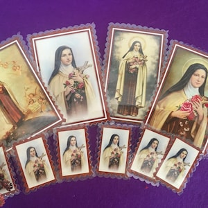 Santa Teresa di Gesù Bambino. Carte laminate