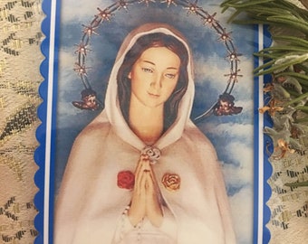 Maria Rosa Mistica. Laminated Cards.