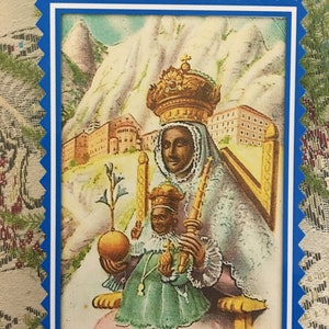 Onze Lieve Vrouw van Montserrat. (Barcelona). Gelamineerde kaarten.