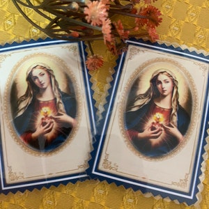 IMMACULATE HEART of MARY. Laminated Card