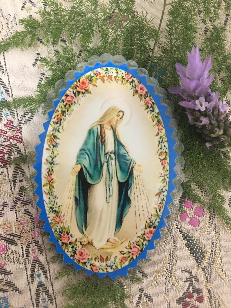 Our Lady of the Miraculous Medal. Oval Laminated Cards. - Etsy