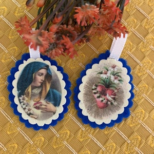 STOP! The Sacred Heart of Mary is with me. Scapulars.