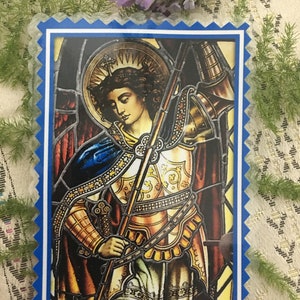 Biglietti plastificati di San Michele, San Gabriele e San Raffaele.