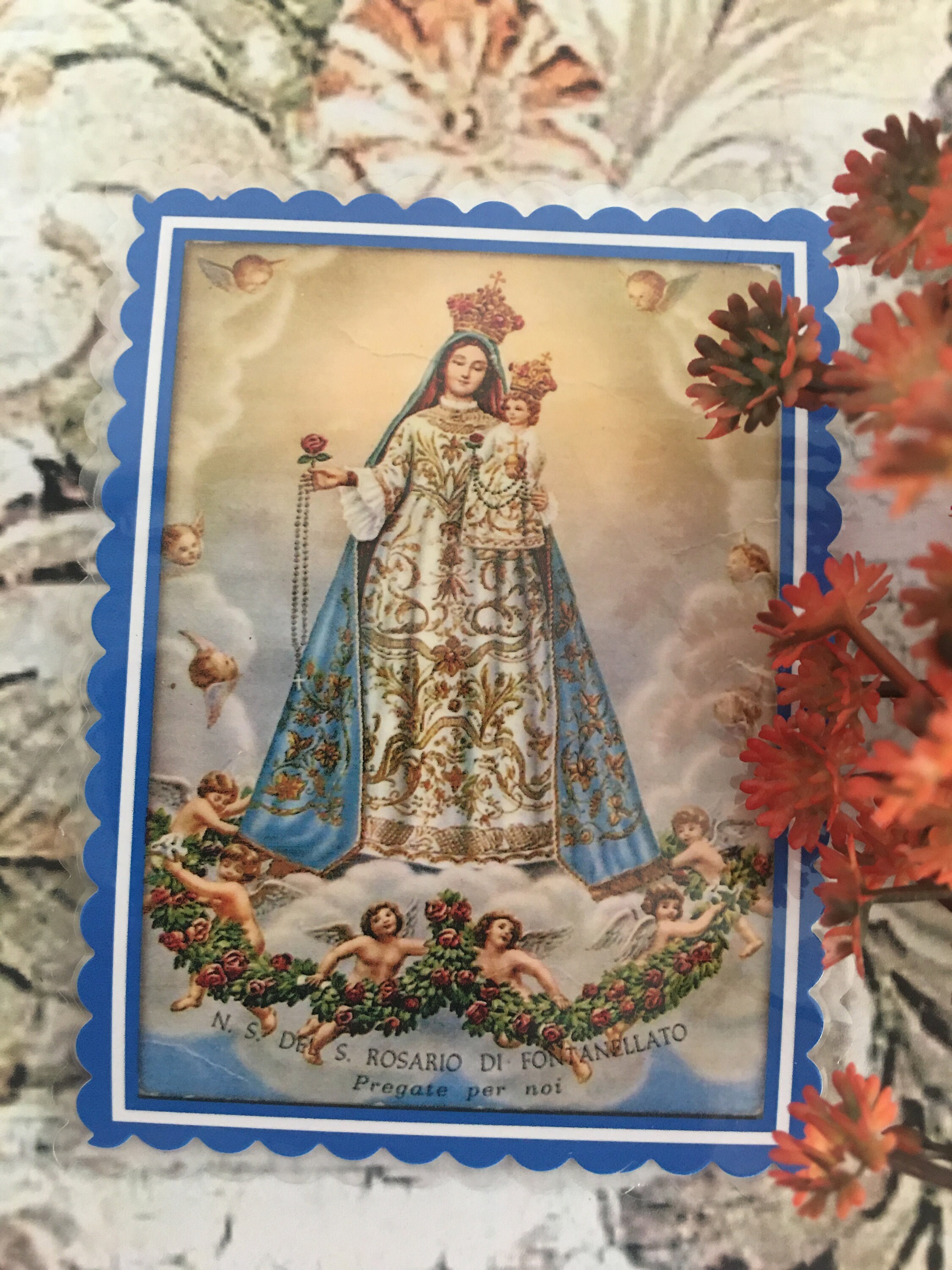 Our Lady of the Rosary. Laminated Cards. - Etsy