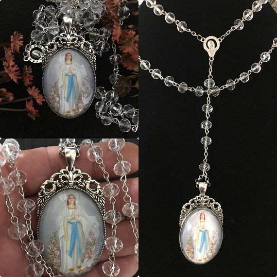 Etsy sale rosary necklace