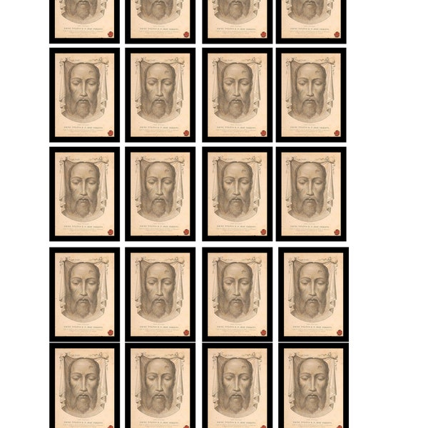 True Face of Our Lord.. and 4cm x 3cm. Collage, Images to Print.