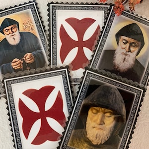 SAINT CHARBEL MAKHLOUF. Cartes plastifiées.