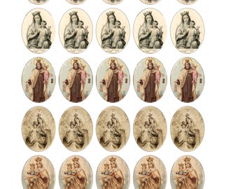 Virgen del Carmen. 40x30. Collage, Imágenes para Imprimir.