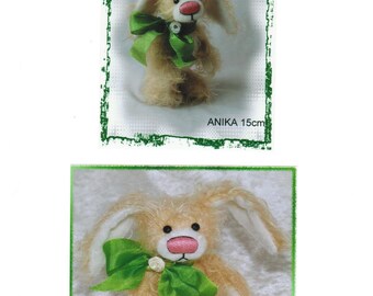 Instant PDF-pattern bunny "Anika" 15cm  5,91 inch by Ah-hA BÄREN artist bear