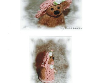 Instant PDF-pattern "ELLIE" 12cm 4.73 inch by Ah-hA BÄREN artist bear