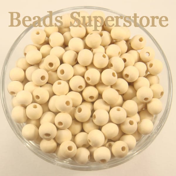 CLOSEOUT SALE 50pcs, 10mm Natural Maple Wood Round Beads