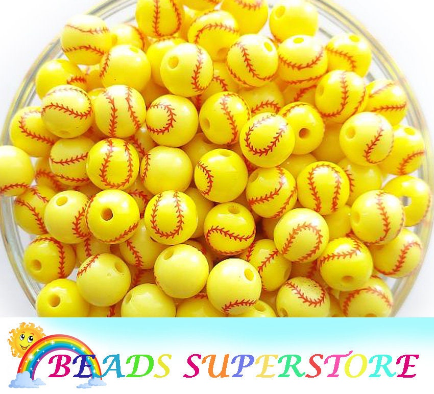 Baseball Beads 12mm #19820-12