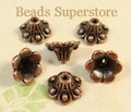30pcs, 10 mm x 6 mm Antique Copper Flower Bead Cap - Nickel Free, Lead Free and Cadmium Free product logo
