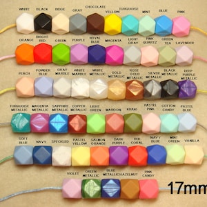 CLOSEOUT SALE 10pcs, 17mm Silicone Geometric Hexagon Beads image 1