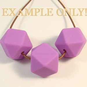 CLOSEOUT SALE 10pcs, 17mm Silicone Geometric Hexagon Beads image 2