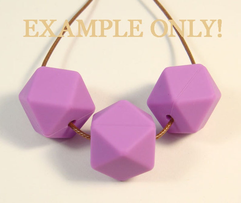 CLOSEOUT SALE 10pcs, 17mm Silicone Geometric Hexagon Beads image 2