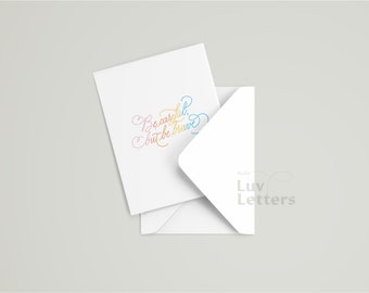 Postkarte A6 mit Umschlag | Postkarte mit motivierender Botschaft | Postkarte mit Schriftzug | Schöne Postkarte