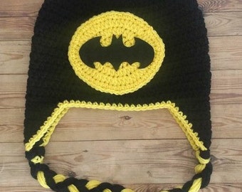 Crochet Batman Hat - Etsy