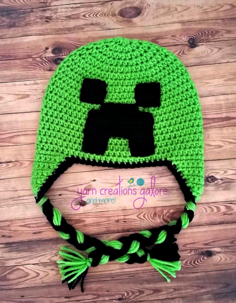 Crochet Minecraft Hat - Etsy UK