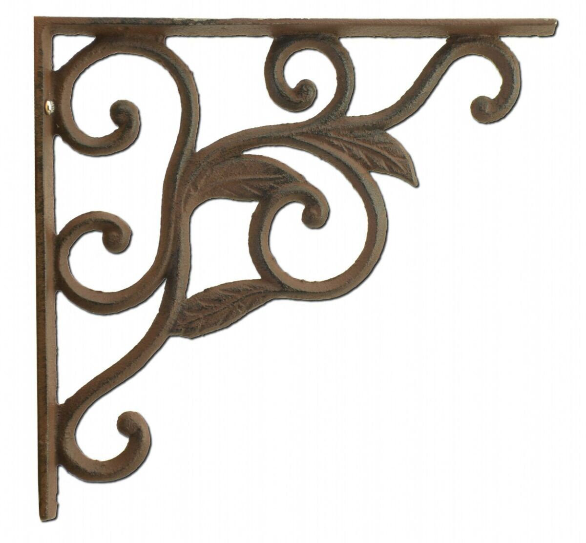 2 VINE Black Cast Iron WALL BRACKETS CORNER PLANT HANGERS shelf suppot brace 2 VINE Black Cast Iron WALL BRACKETS CORNER PLANT HANGERS shelf suppot brace