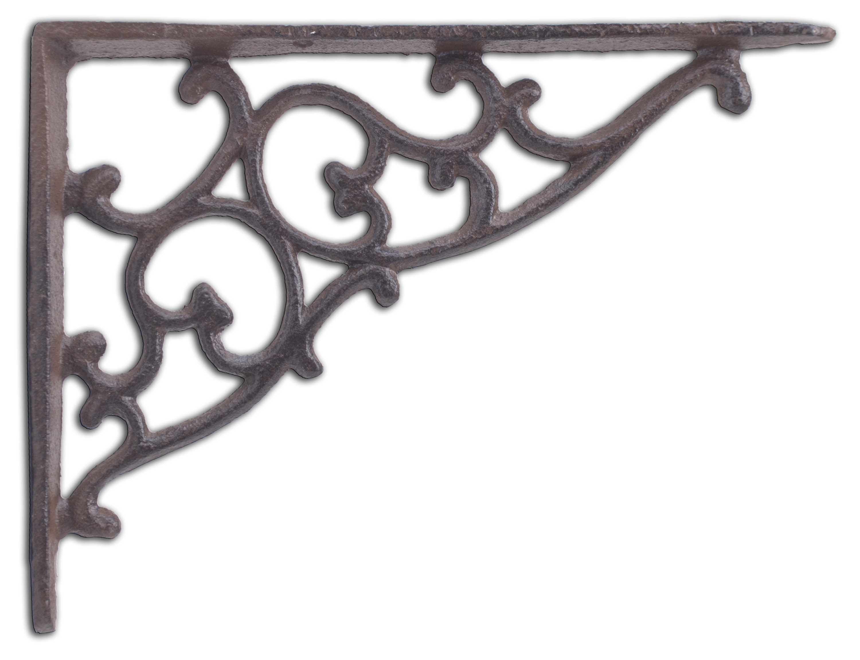 2 VINE Black Cast Iron WALL BRACKETS CORNER PLANT HANGERS shelf suppot brace 2 VINE Black Cast Iron WALL BRACKETS CORNER PLANT HANGERS shelf suppot brace