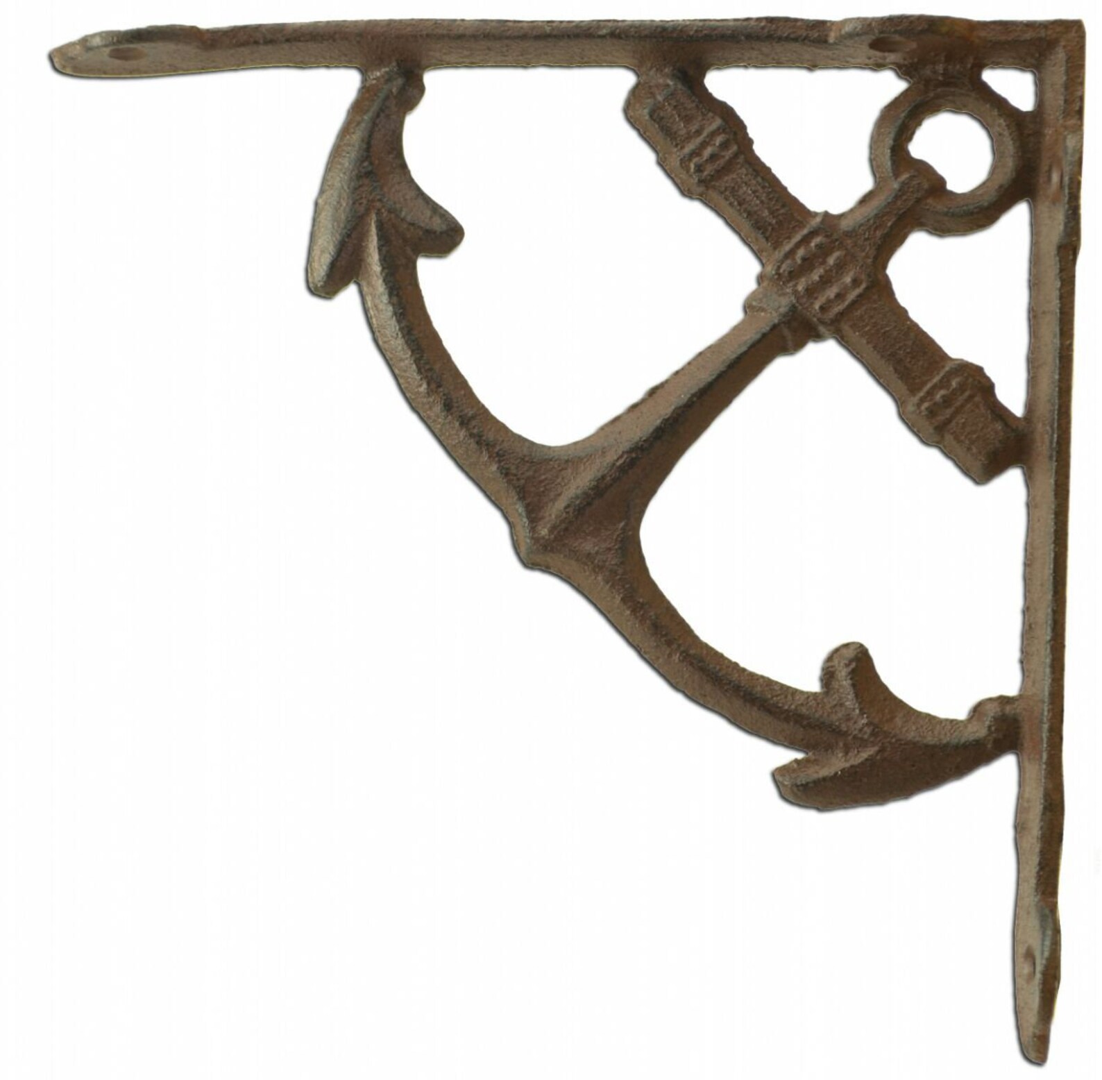 Nautical Shelf Bracket Ship Anchor Rust Brown Cast Iron Etsy