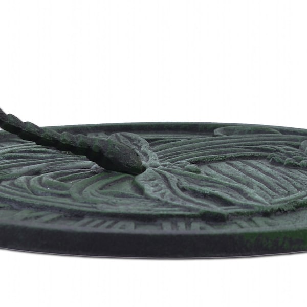 Decorative Dragonfly Garden Sundial - Green - 9.75" Wide