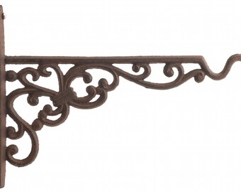 Cast Iron Plant Hanger - Ornate Victorian Pattern - 10" Deep