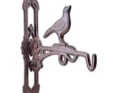 Decorative Bird Cast Iron Plant Hanger Hook - 10.75 quot Deep