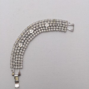 Vintage Diamond Rhinestone Cocktail Bracelet