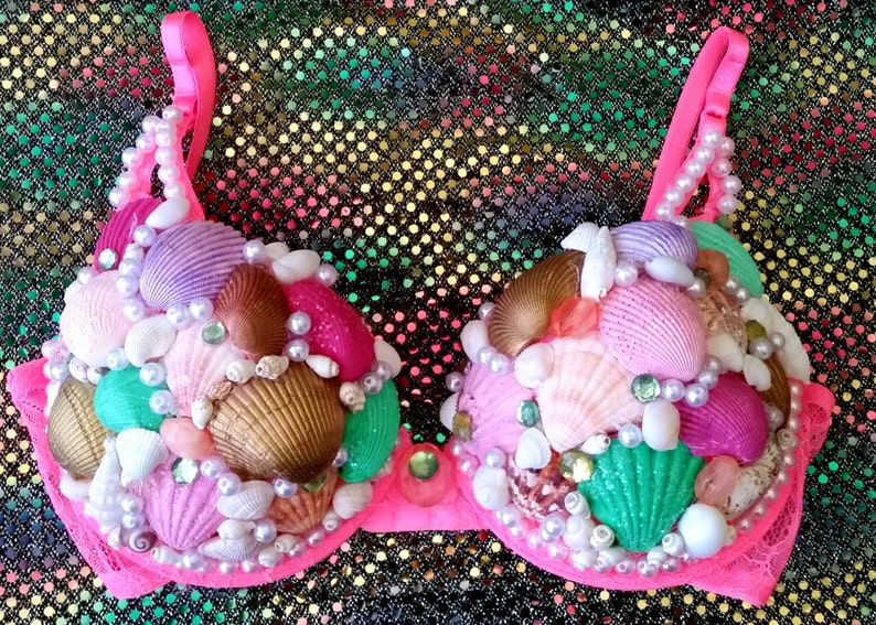 Mermaid outfit Seashell top Rave bra Mermaid Bra Little Mermaid Top Sea Nymph