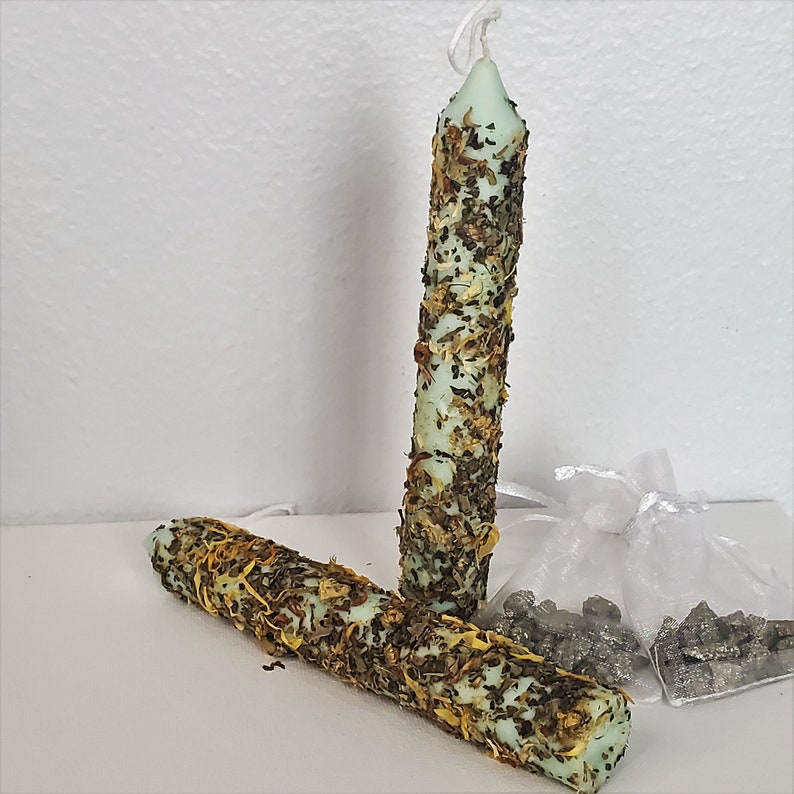 Money Spell Candle Intention Candles Candle Magic Etsy
