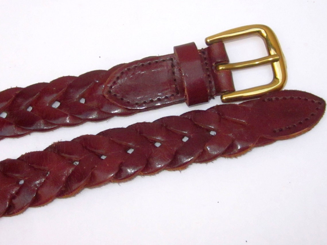 oxblood leather belt