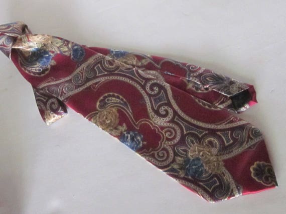 Vintage BILL BLASS Man's Necktie-Merlot Burgundy … - image 1