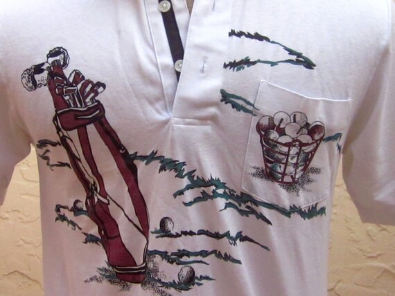 Vintage CLASSICS by Palmland Men's GOLF SHIRT-Whi… - image 3