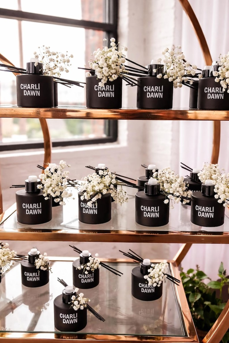 Gift Company Reed Diffusers Personalized Reed Diffusers | Matte Black Bottles, Wedding & Corporate ...
