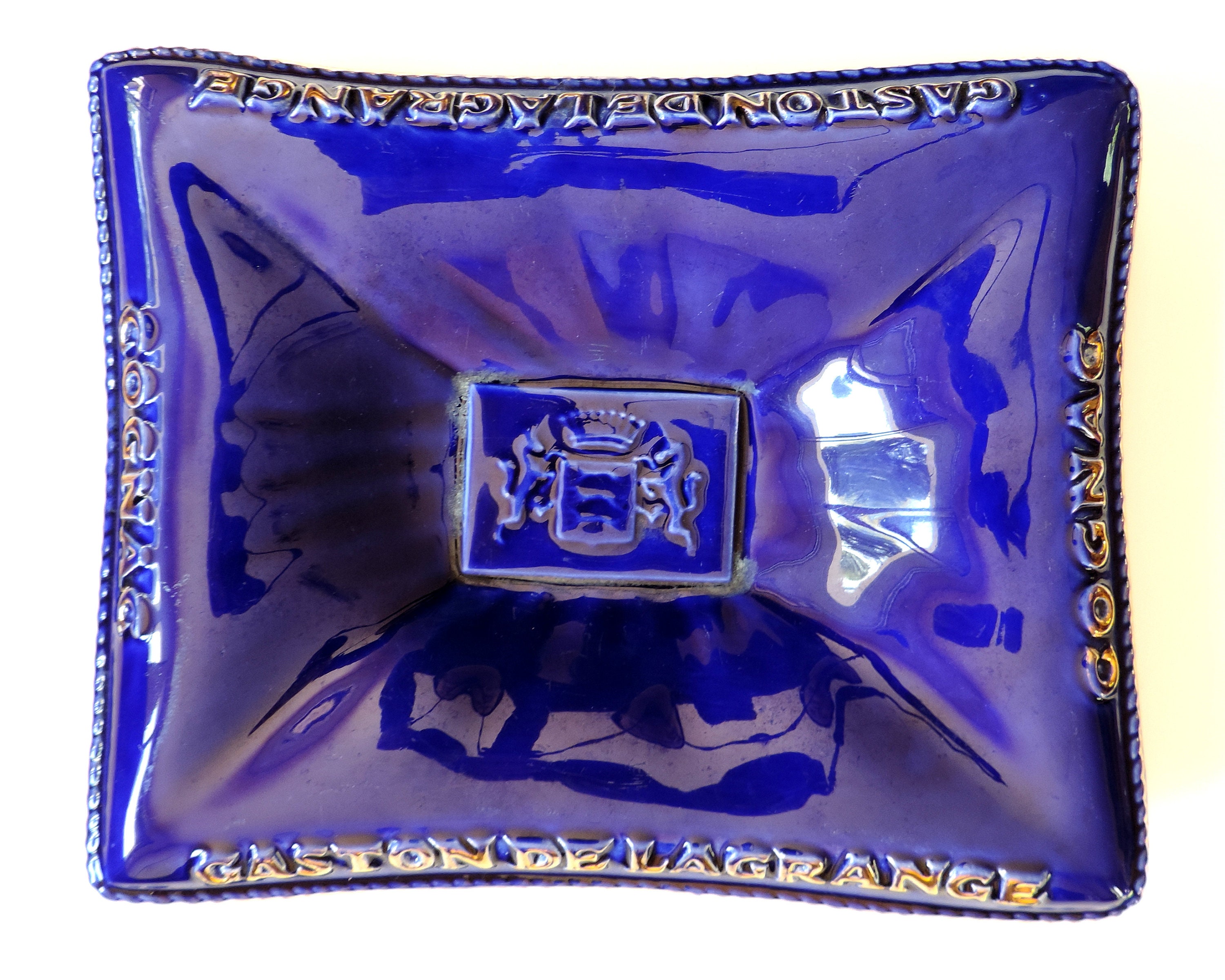 Vintage French Ashtray, Gaston De Lagrange Cognac Ashtray - Etsy