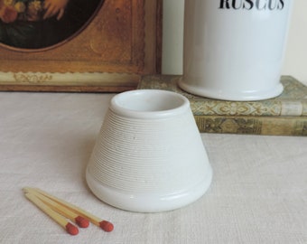 Antique French Pyrogene, French Antique Match Holder With Match Striker, Porcelain Match Holder, White Pyrogene, Match Holder