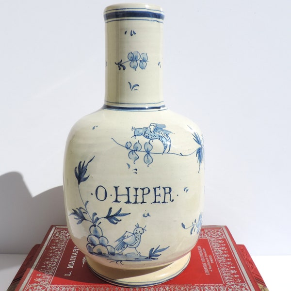 French Vintage Ceramic Apothecary Vase/French Vintage Ceramic Vase/Ceramic Apothecary Jar O Hiper