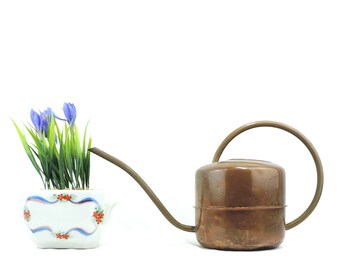 Vintage Watering Can, French Vintage Copper Watering Can, Indoor Watering Can