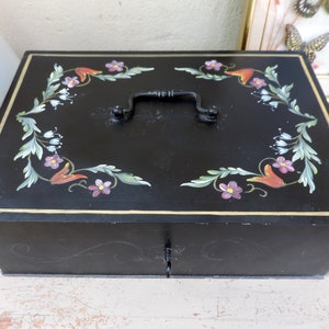 Money Box, Antique French Heavy Metal Cash Box, Strong, Box