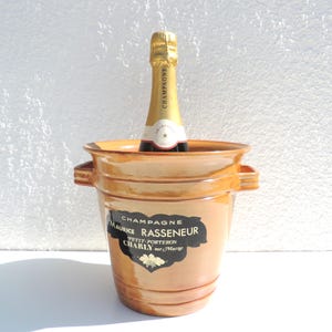 Vintage French Ceramic Champagne Bucket: Maurice Rasseneur