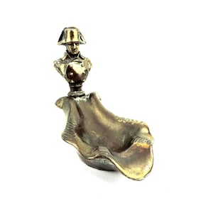 Antique French Bronze Napoleon Trinket Dish, Napoleon Ashtray, Napoleon Bonaparte
