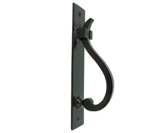 Deurklopper, Franse vintage deurklopper, zwarte metalen deurklopper